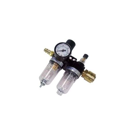 Filtro regulador de aire de 1/4" - Regulador de presión de aire y separador de aceite y agua - Crezuo (1/4)