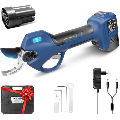 Secateur Electrique sans Fil,28mm 16,8V 850W Sécateur Électrique sans Fil pour Vigne, Olivier, Arbre Fruitier, Jardinage,Vergers (1/5)