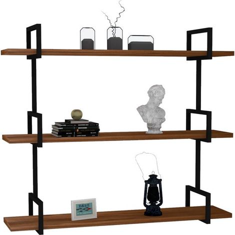 Mensola da parete, mensola portaoggetti Shelf Noce (1/5)