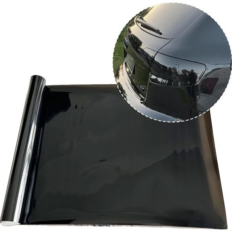 Pellicola per fari auto, resistente ai raggi UV, facile da applicare, Nero Intenso - Crema, 30 x 150 cm (1/2)