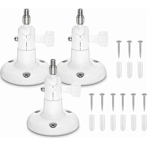 3er-Pack verstellbare Wandhalterung für ARLO HD/ARLO PRO/ARLO PRO2/ARLO GO/ARLO ULTRA/WYZE CAM PAN Heimkameras, Weiß, für den Innen- und Außenbereich (1/5)