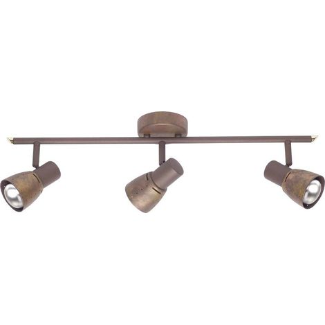 BRILLIANT lampe lave spot tube triple cuivre 3x R50, E14, 40W, adapté aux lampes à réflecteur (non incluses) Échelle A ++ à E Têtes pivotantes (1/3)