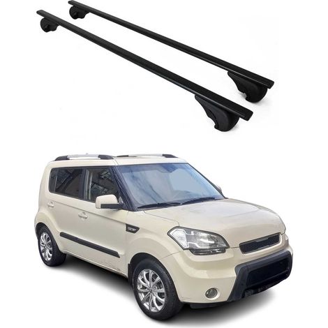 OMAC Dachträger Querträger für Kia Soul I 2008-2013 – Abschließbar – Max. 75 kg – 2 Stangen Stahl Schwarz (1/5)