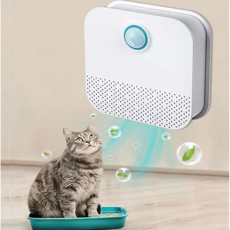 Désodorisant de litière pour chats – Purificateur d'air rechargeable – Autonomie 15 jours – Élimine 99 % des odeurs – Pour petits espaces (1/5)