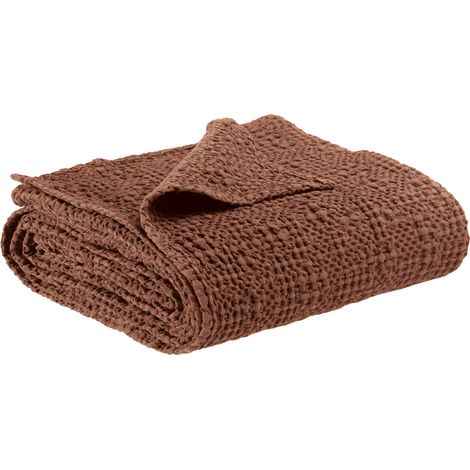 Copripiumino Vivaraise Tana - Cotone 100% - Colore Tabacco - Misura 180 x 260 cm