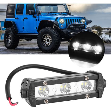 Barre lumineuse de travail 4 pouces 9 W 3 LED 6000 K pour SUV, bateau, camion tout-terrain et quad (1/5)