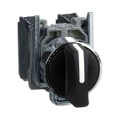 Harmony bouton tournant noir Ø22 - à manette - 3 positions - 2F - XB4BD53