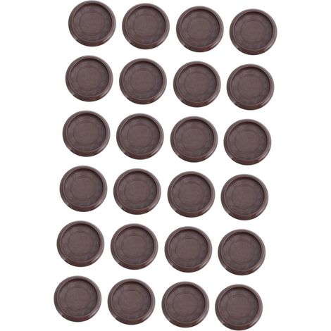 Tasses et roulettes antidérapantes en plastique pour meubles, marron (1/5)