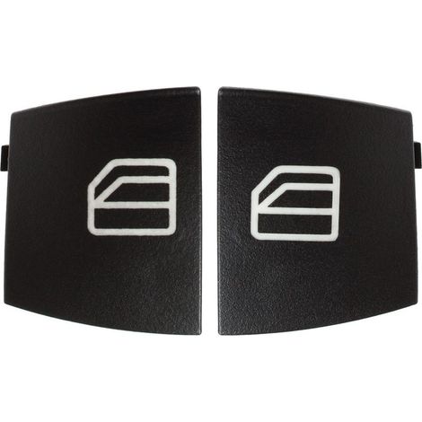 Jeu de 2 caches pour boutons de lève-vitre côté gauche Mercedes Classe E W211 (2002-2008) (1/2)