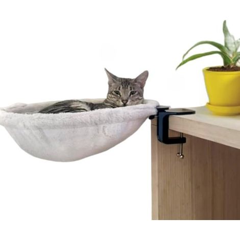 Hamaca para gato de escritorio,1 pieza,Diámetro del anillo: 40 cm,Cama para gato de tela suave (1/5)