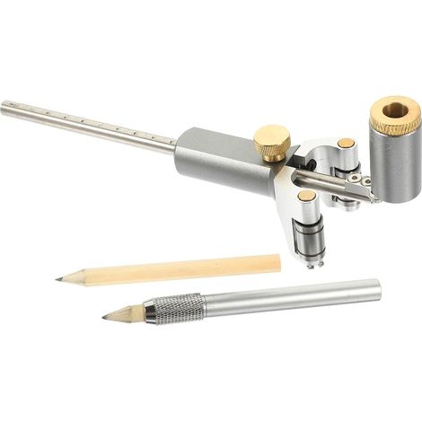 Traceur Manuel Réglable 0-120mm en Alliage D’aluminium Couleur Aléatoire  Mesure Rapide 1mm, Laiton Intégré, pour Menuiserie et Construction Couleur Aléatoire (1/5)