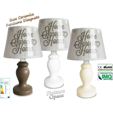 Lampada da Tavolo con base in Ceramica Sweet Home Opaca 26 cm 3 Colori (1/2)