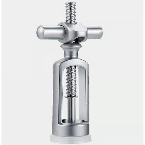 Tire-bouchon en acier inoxydable avec poignée ergonomique, outil multifonctionnel pour le vin, argent (1/5)