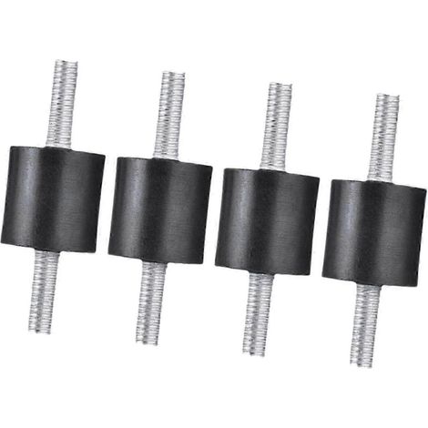 Lot de 4 supports en caoutchouc pour amortisseurs de pompe à eau automobile, 20 mm x 10 mm, M6, noir et argent, pour autoroute. (1/3)