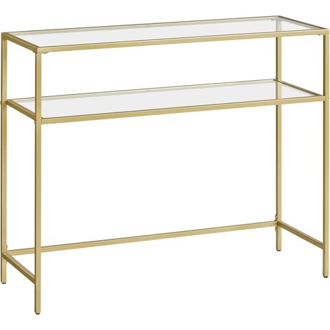 Table Console, Dessus en Verre Trempé, Montage Facile (1/5)