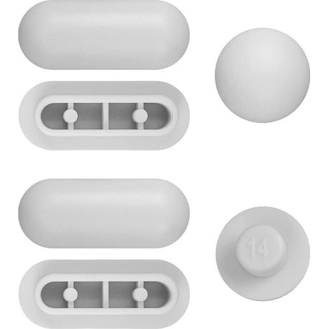 Ensemble de tampons pour siège de toilette - Pare-chocs amortisseurs de bruit, coussinets de rechange universels, joint inclus pour le rembourrage du siège de toilette (1/5)