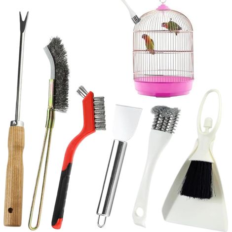 Nettoyant pour Cage à Oiseaux - Grattoir Éliminateur De Fientes d'oiseaux - (1/5)
