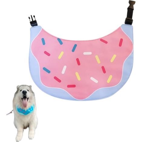 Chien Mignon Bandana Cartoon Donuts Pet Dog Cat Bib Bandana Imperméable Foulard Pet Bavoir pour Moyenne À Chiens De Grande Taille Réglable Pet Bandana Golden Retriever Alaska Samoyède (1/5)