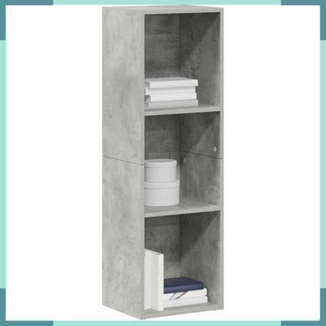800139 Bibliothèque/Meuble TV Gris béton 36x30x114cm Bois d’ingénierie (1/5)