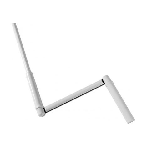 Zurfluh Feller – Enrouleur manuel pour volet roulant – Manivelle complète Ø12 – Longueur 1300mm – Tube acier percé Ø5,2mm – Poignée fixe blanche