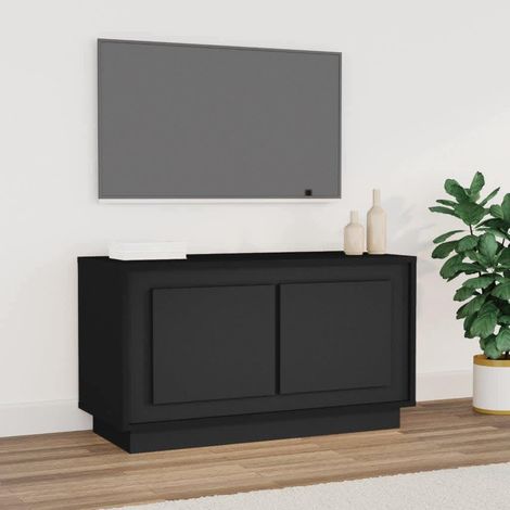TV-Schrank Schwarz 80x35x45 cm Holzwerkstoff (1/5)