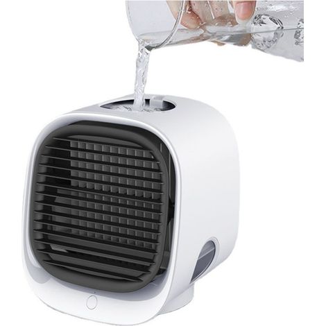 Mini climatiseur/ventilateur/humidificateur USB moderne - Blanc-AquaForge