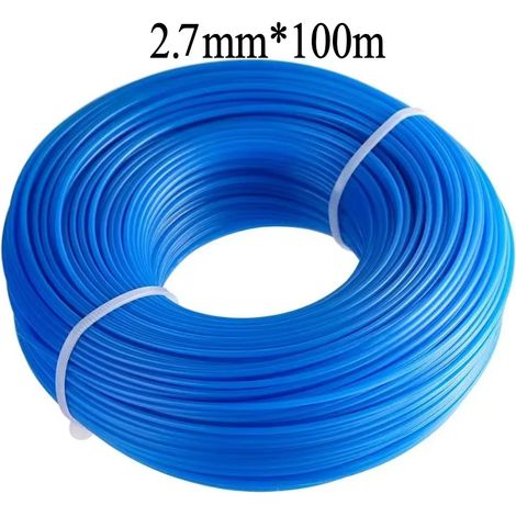Fil de coupe-bordures rond en nylon de 2,7 mm de diamètre et de 100 m, compatible avec la plupart des outils de jardin et accessoires pour coupe-bordures. (1/5)