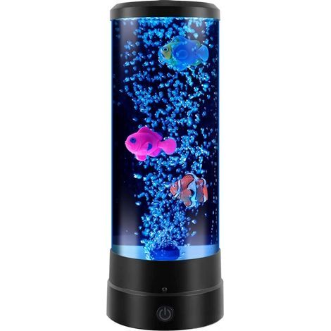 Lampe LED Poisson Bulle DIY Lampe de Table Rechargeable USB Veilleuse Lampe de Bureau Ronde Décoration pour la Maison et le Bureau (1/3)
