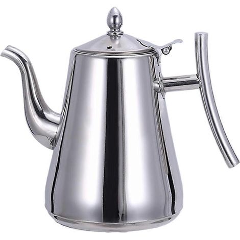 Teekanne mit Filter, dickwandiger Edelstahlkessel, Kaffeemaschine, induktionsgeeignet, 2 Liter (1/5)