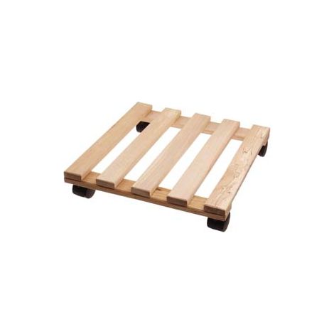 PORTAVASO CON RUOTE QUADRO IN LEGNO  cm 30x30  spessore mm 15  portata kg 30    VETTE