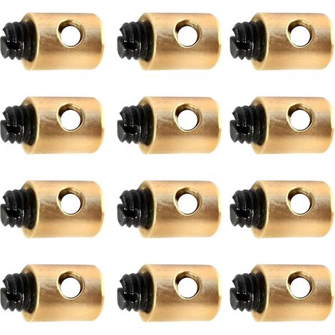 CCYKXA 10 Pièces Serre cable, serre cable acier, Serre Cable velo, Serre-serre Cable Velo Câbles de Gaz en Laiton pour Accélérateurs de Scooters et Motos (1/5)