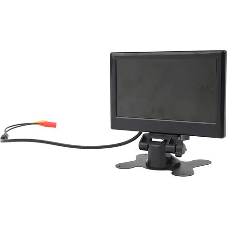 Écran de recul 7 pouces 12-24V 170° grand angle LCD couleur HD entrée vidéo double pour camion remorque fourgon caméra ronde (1/5)