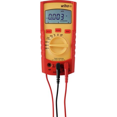 Multimètre Numérique Jusqu'à 600 V AC CAT IV avec 2 Piles AAA Incluses