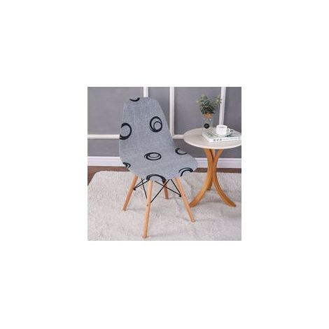 TAISHENGDA – Set mit 2 dehnbaren Stuhlhussen mit Muschelmuster, modern bedruckt, rutschfest und staubdicht (1/5)