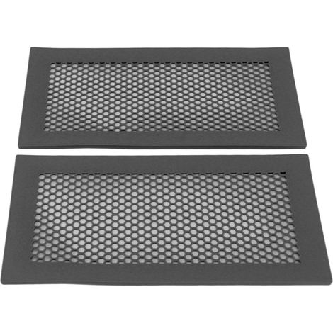Lot de 2 grilles d'aération de sécurité pour bébé, en silicone souple et noir, pour la maison, afin de retenir les débris, les cheveux et les insectes. (1/5)