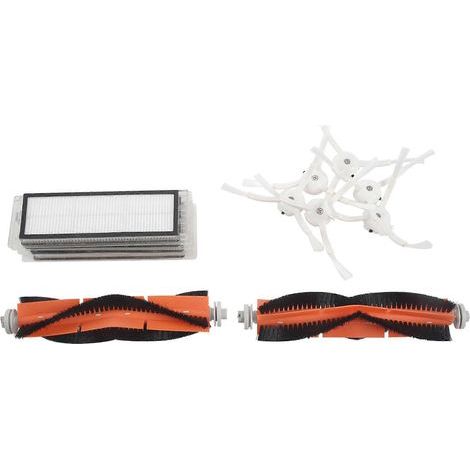 brosses latérales + 4 filtres HEPA + 2 brosses principales pour aspirateur robot Mi S50. Pièces détachées et accessoires.