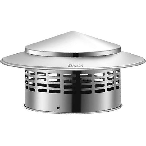 Hotte d'extraction en acier inoxydable, anti-encrassement, résistante aux hautes températures, disponible en plusieurs tailles, chapeau de cheminée et de conduit de fumée de 160 mm (1/5)