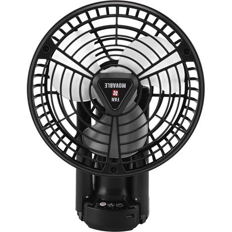 Ventilateur trépied pliable avec lanterne LED, chargement USB, rotation à 180 degrés, ventilateur de tente pliable portable avec 3 modes de placement (1/5)