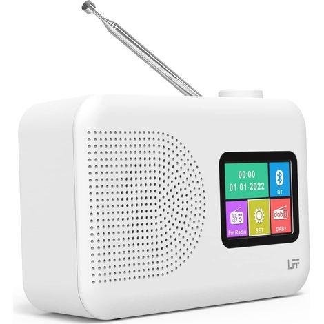 Radio Numérique DAB/FM avec Écran Couleur, Bluetooth - Portable pour Cuisine, Fonctionne sur Piles ou Câble (1/5)