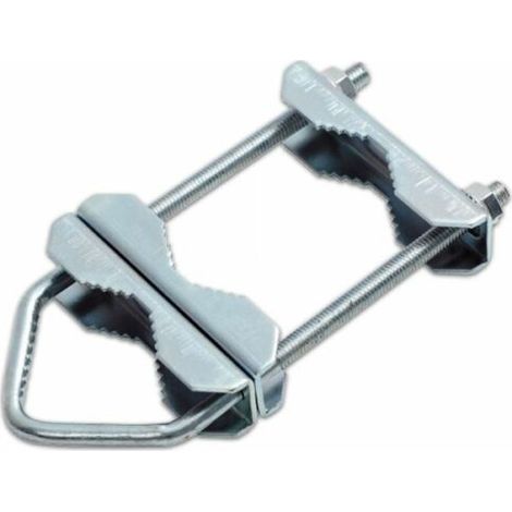 Pack de 2 pince pour Mât Double serrage Megasat en acier - Collier de Fixation pour Mât - Colliers en U 38mm à 63mm (1/2)