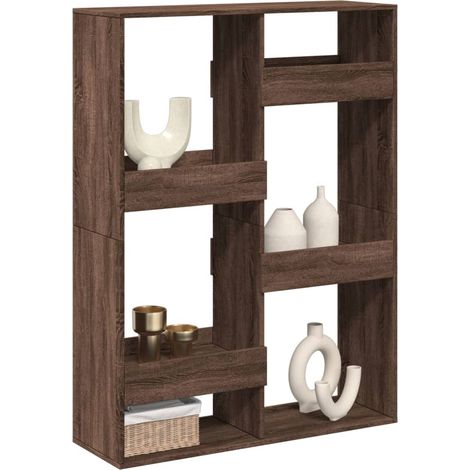 Raumteiler Braun Eichen-Optik 100x33x135 cm Holzwerkstoff