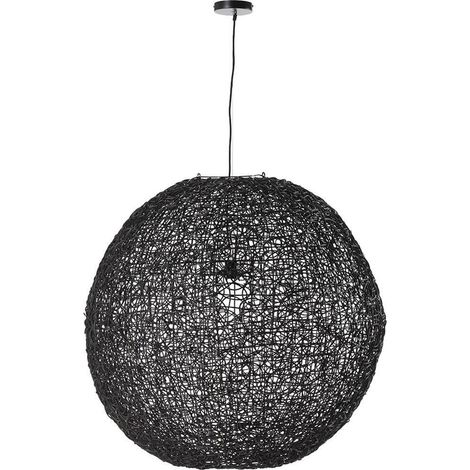 Suspension boule en rotin noir - Noir (1/3)