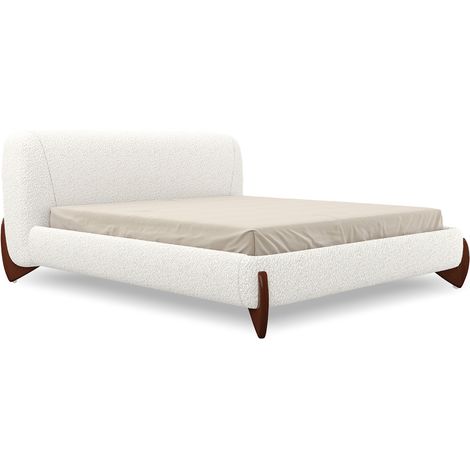Cama de matrimonio 160x200 CM - Tapizado en Tela Bouclé - Dream