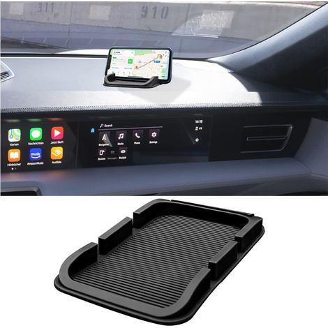 Tappetino antiscivolo per telefono, vassoio per telefono da cruscotto auto, tappetino antiscivolo per cruscotto, organizer multifunzionale impermeabile 3 in 1 per cruscotto auto (1/3)