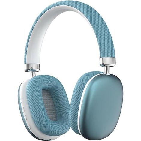Casque Bluetooth P958 Sans Fil Type-C, 12H Autonomie, Son Stéréo Basse Puissant, Couleurs Noir/Rose/Bleu (Bleu) (1/5)