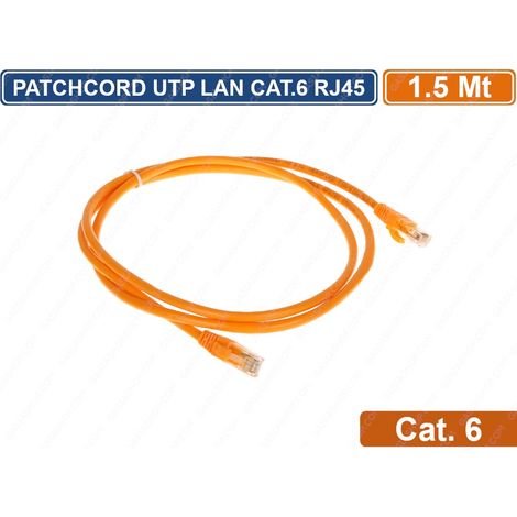 CAVO PATCH RJ45/6/1.5 - ARANCIONE 1,5 m