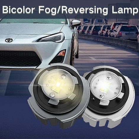 Feux antibrouillard LED L1B, feux de recul LW5B, blanc et jaune, ampoules prêtes à l'emploi pour Toyota et Honda. (1/5)