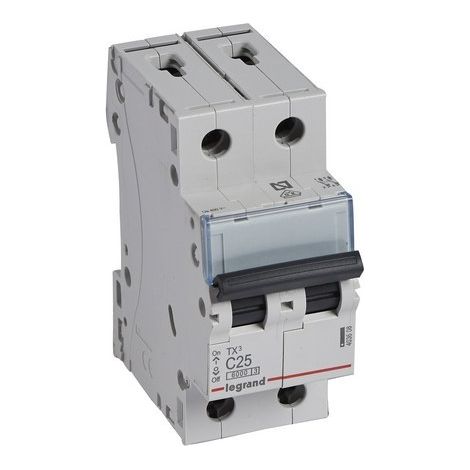 Interruttore automatico TX3 6kA-C 2P 25A