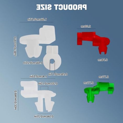 Set di morsetti universali per serrature delle porte - 24 clip di montaggio in plastica per maniglie e serrature delle porte (2,9 mm - 3,8 mm) per auto, ricambi e accessori (1/4)
