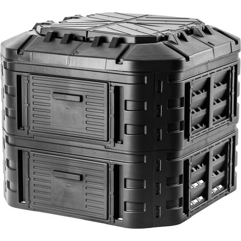 Composteur, capacité de 600L, plastique résistant au gel, design hermétique, décomposition rapide, adapté aux déchets organiques (1/5)